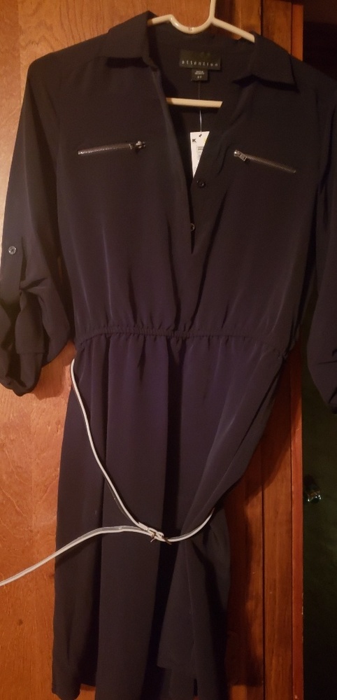 Black attention work dress